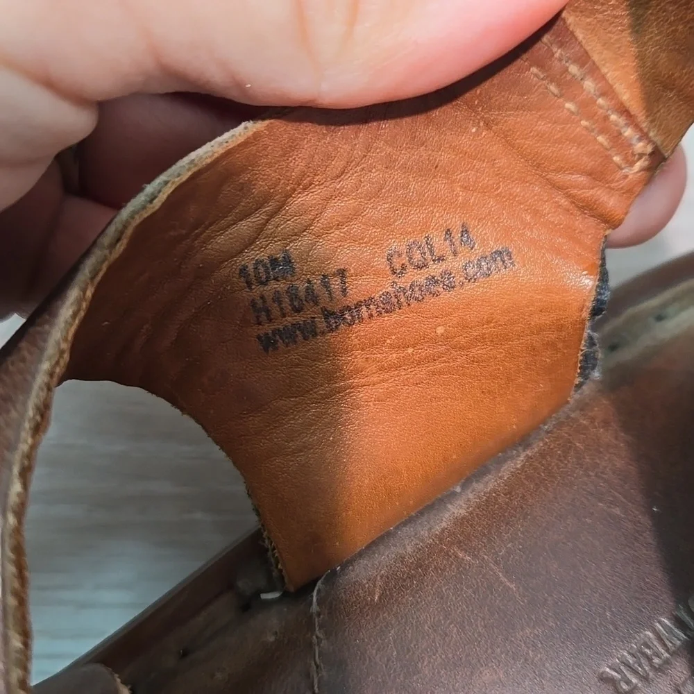 Born Mens Ankle Leather Fisherman Sandals shoes sz 10M